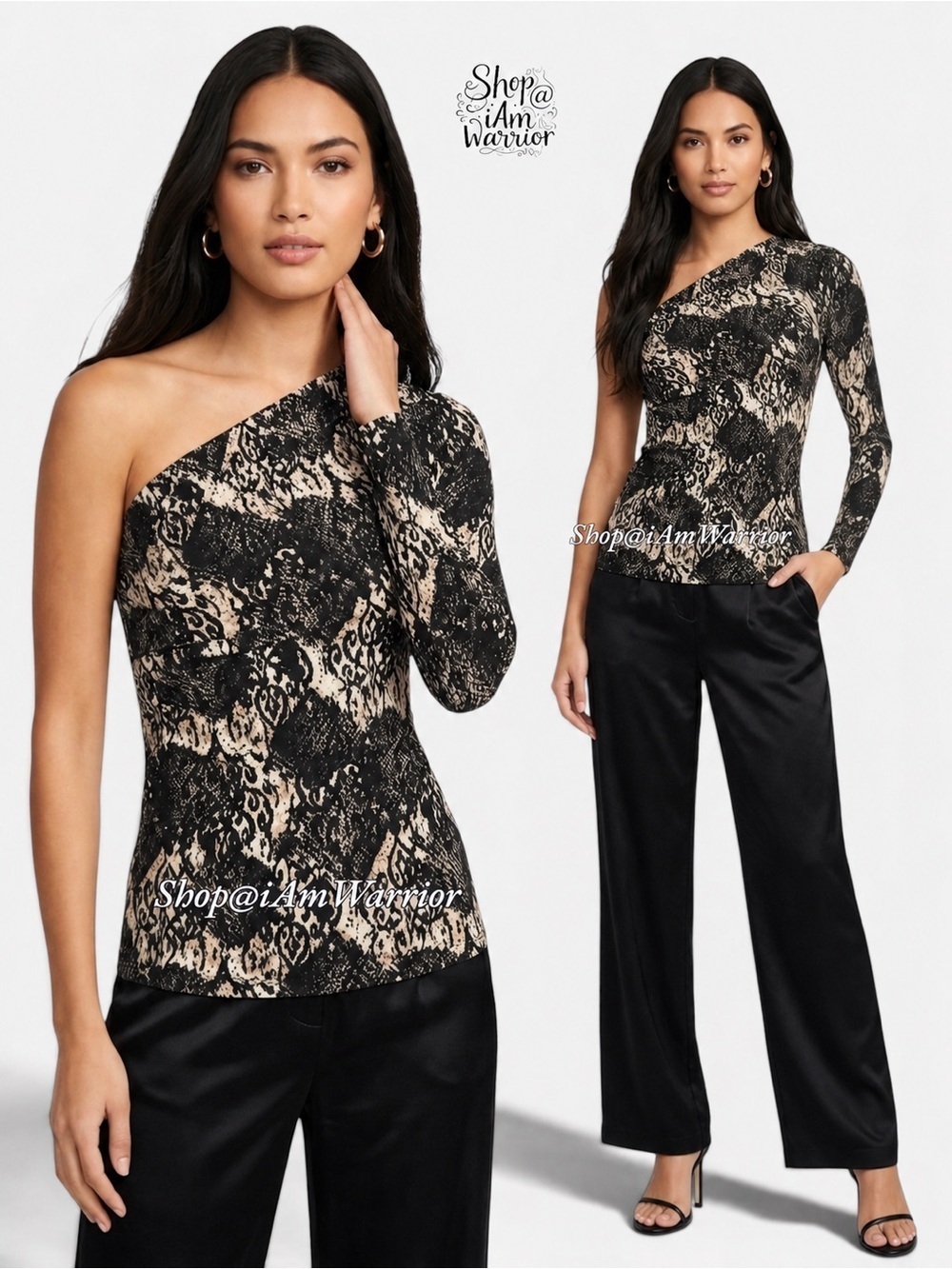 Tart one shoulder snake print top *shop@iamwarrior